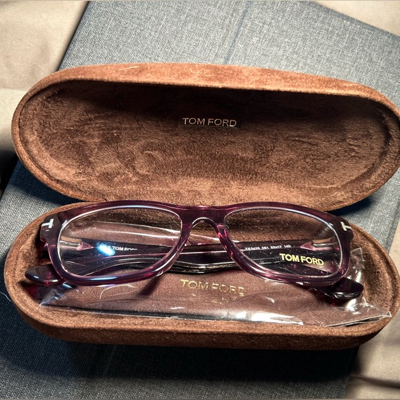 New Tom Ford TF5425 081 53-17-140 Violet Full Rim Rectangular Opticals orig$400+ - Picture 8 of 9